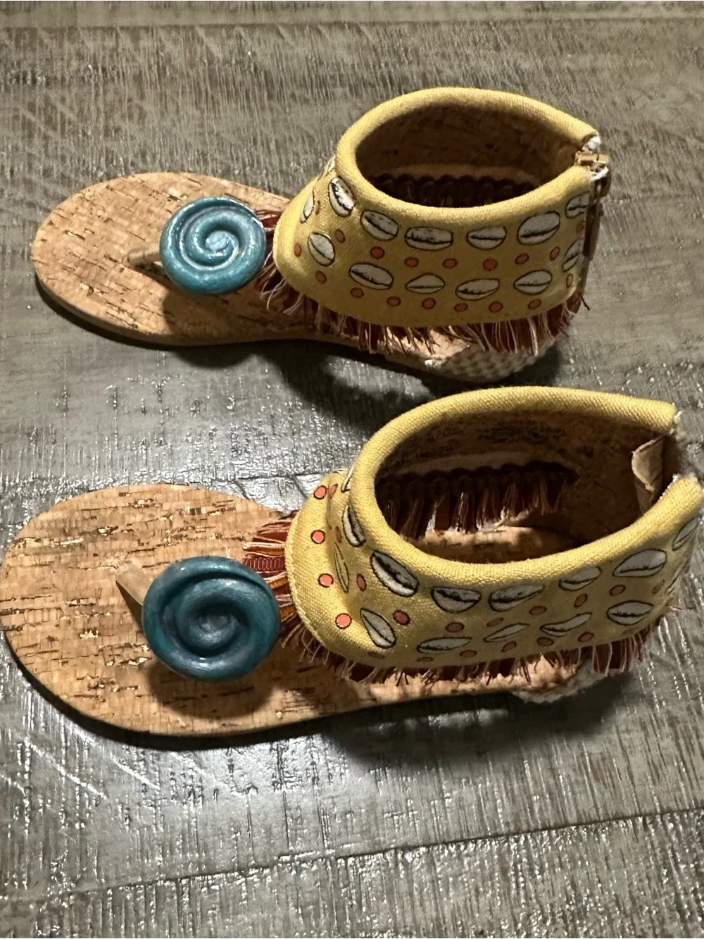 Disney Moana Girls Toddler Sandals with Blue Teal Swirl